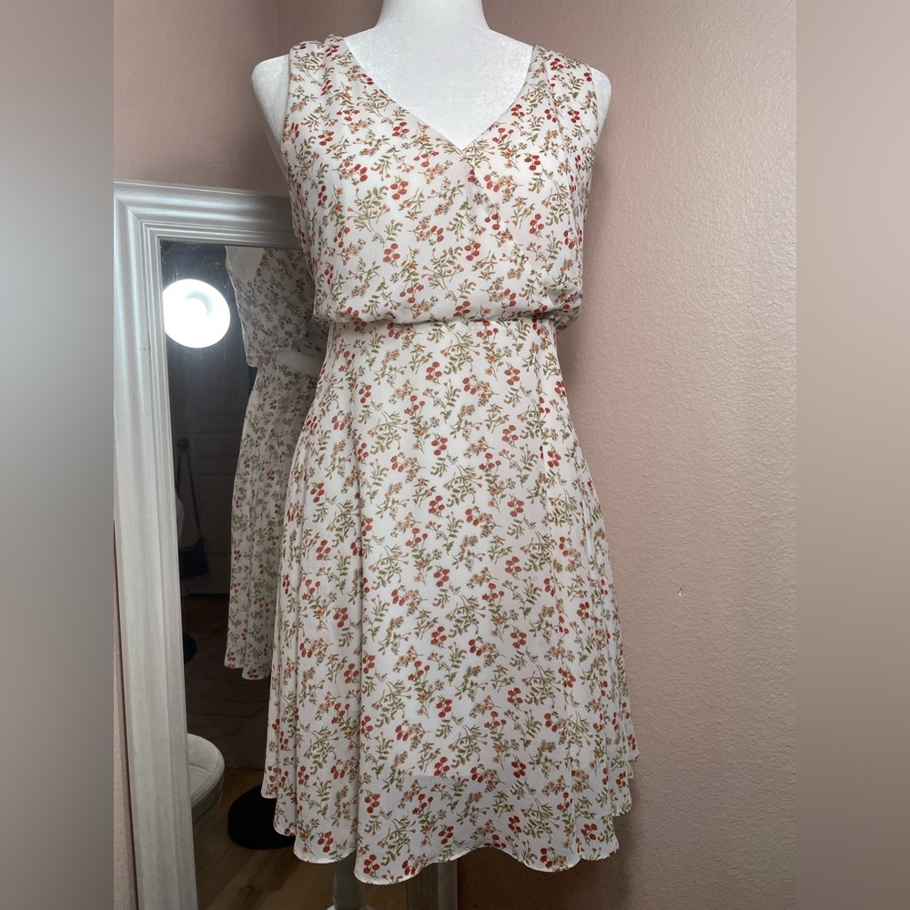 Miss‎ Me Floral Western Rodeo Lace Up Dress Medium